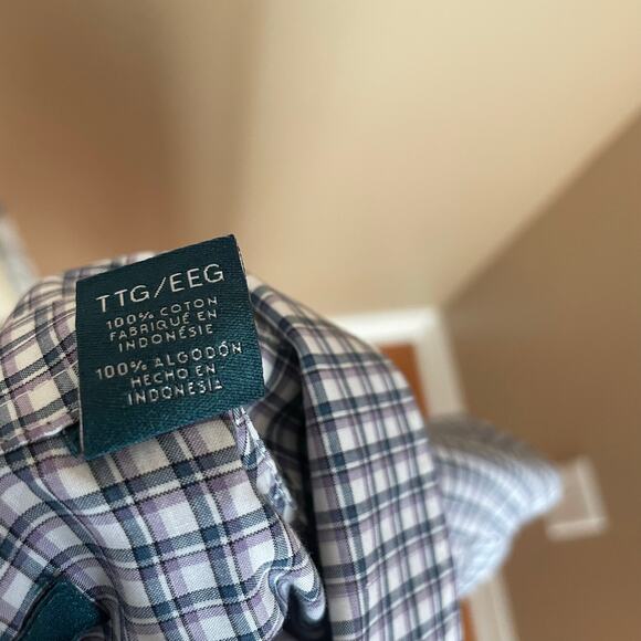 Perry Ellis XXL Non-Iron 100% Cotton Long Sleeve Button Down Shirt - Picture 8 of 10